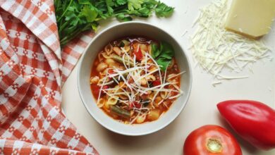 Photo of Итальянский суп минестроне с томатами и овощами